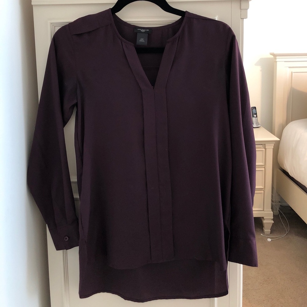 Ann Taylor Plum Blouse