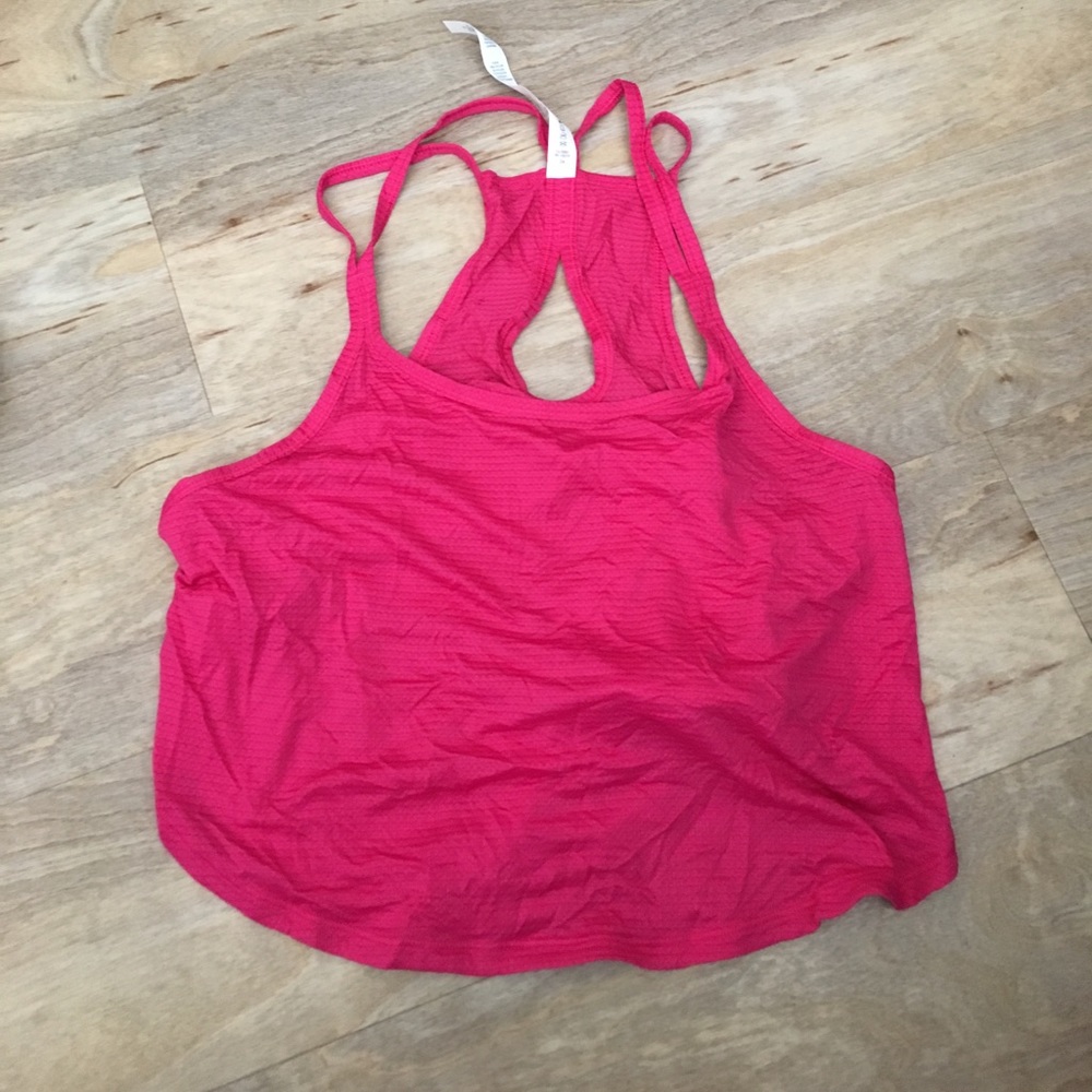 Pink lululemon crop top sz 8