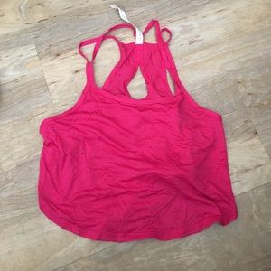 Pink lululemon crop top sz 8
