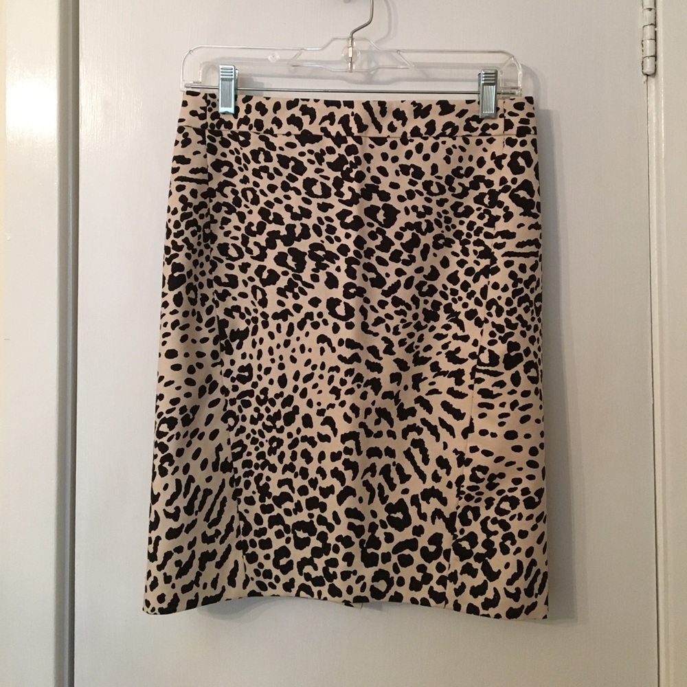 Loft leopard pencil skirt