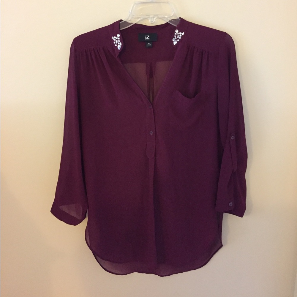 Burgundy dress shirt