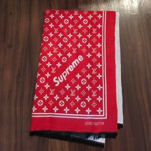 supreme x louis vuitton scarf