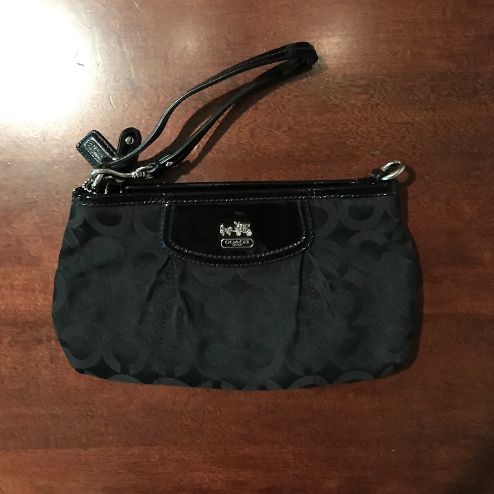 COACH Black Wristlet