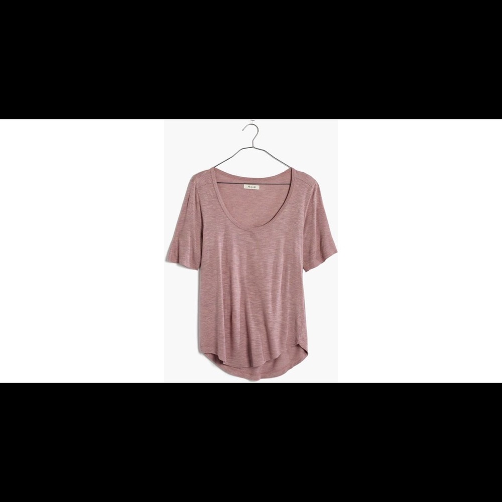 Madewell Anthem Scoop Neck Elbow Sleeve Tee NWT