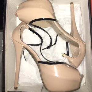 JustFab heels “Charla” Nude size 10