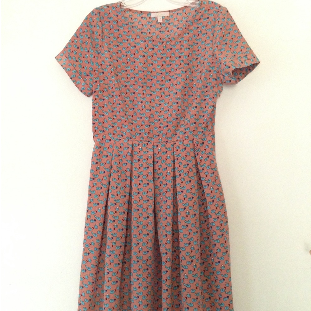 Elephant print short sleeve dress