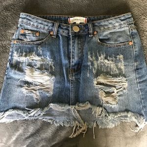 Signature 8 Denim Mini Skirt