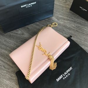 Saint Laurent blush Pink & Gold Clutch