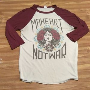 Make art not war shirt