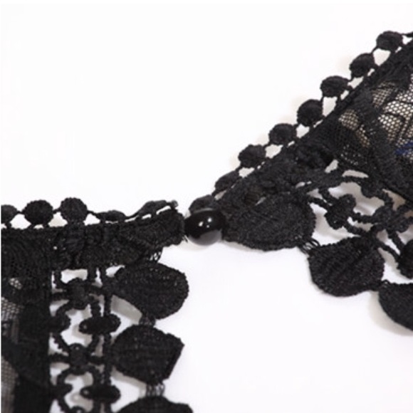 Black Lace Bohemian Dress - Picture 3 of 6