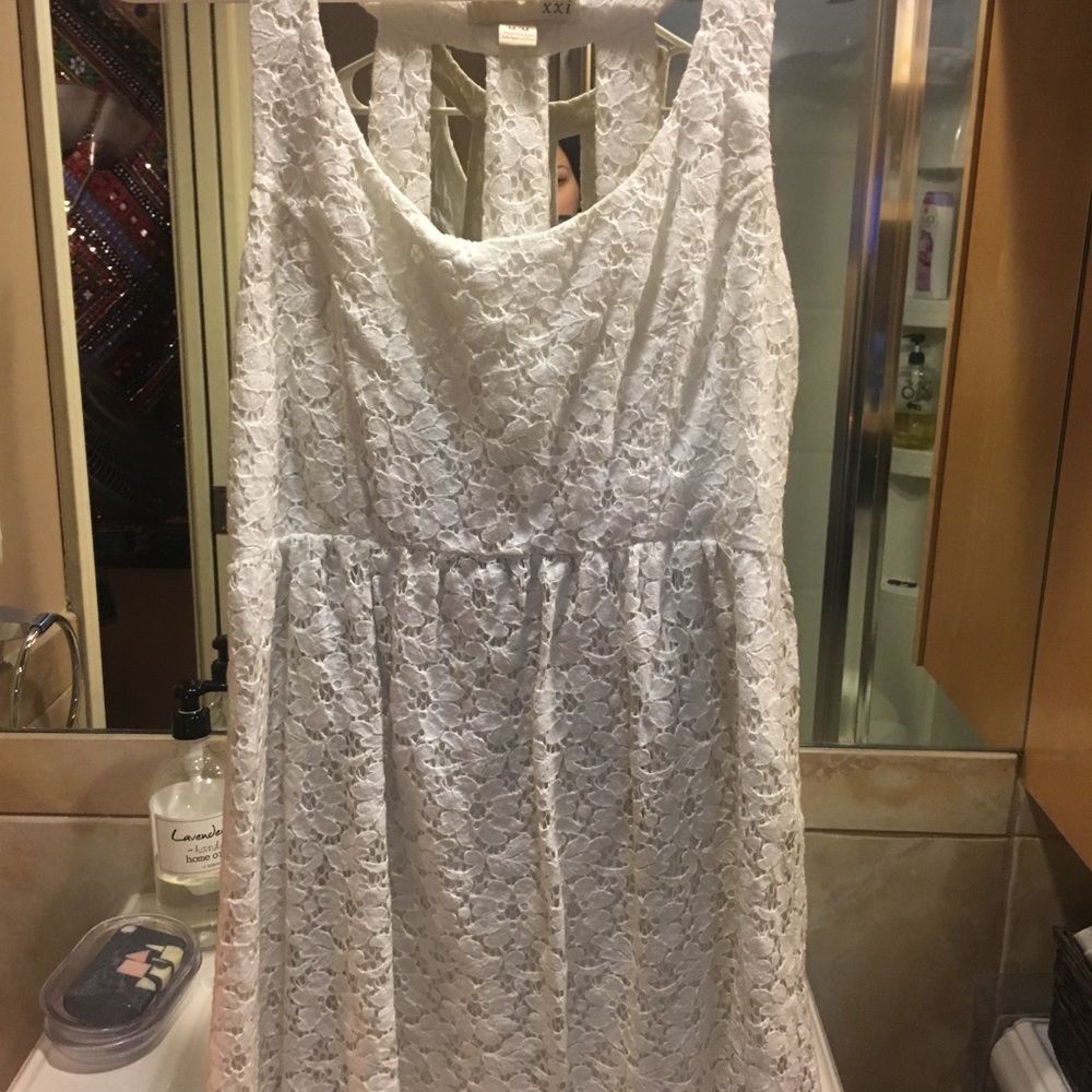 White lace summer dress