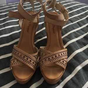 Tan Wedges