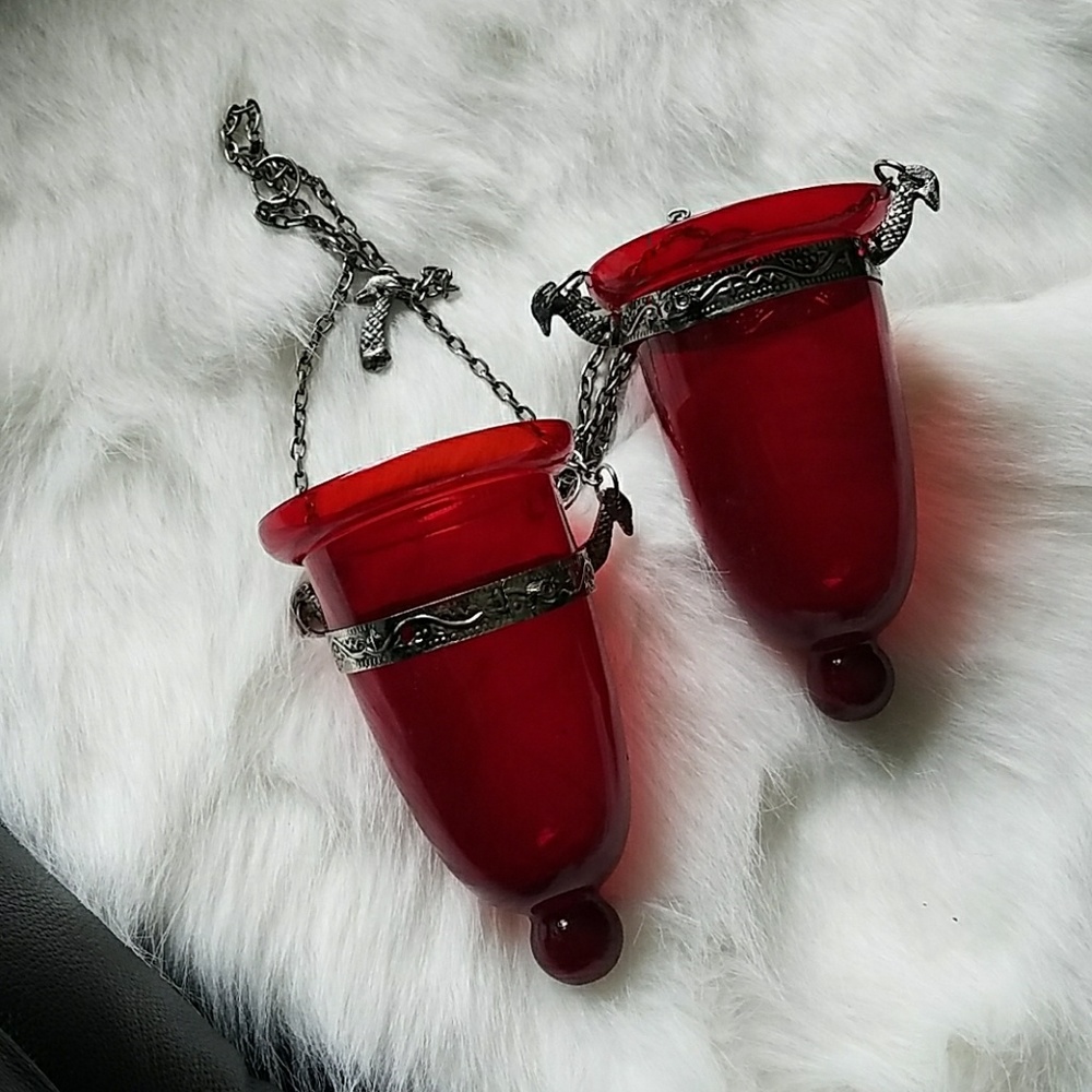 Sold set of Boho hanging lanterns