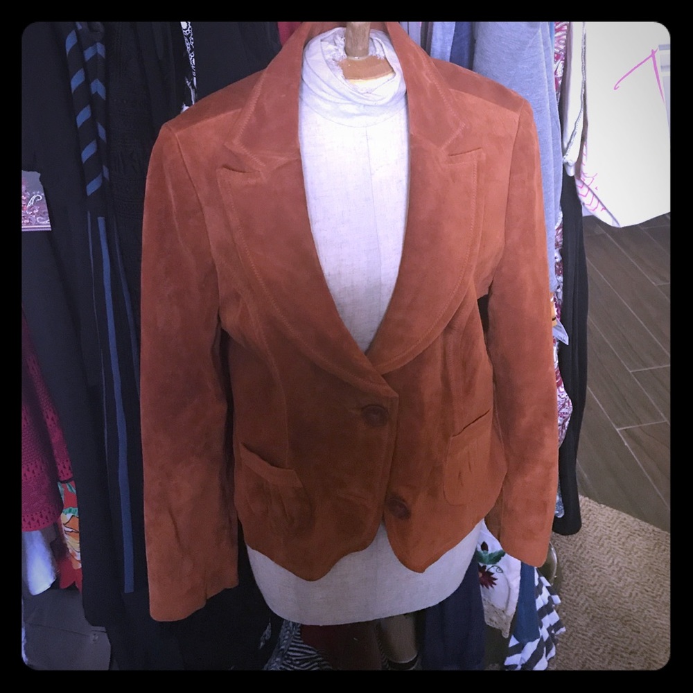 Suede bolero style jacket.