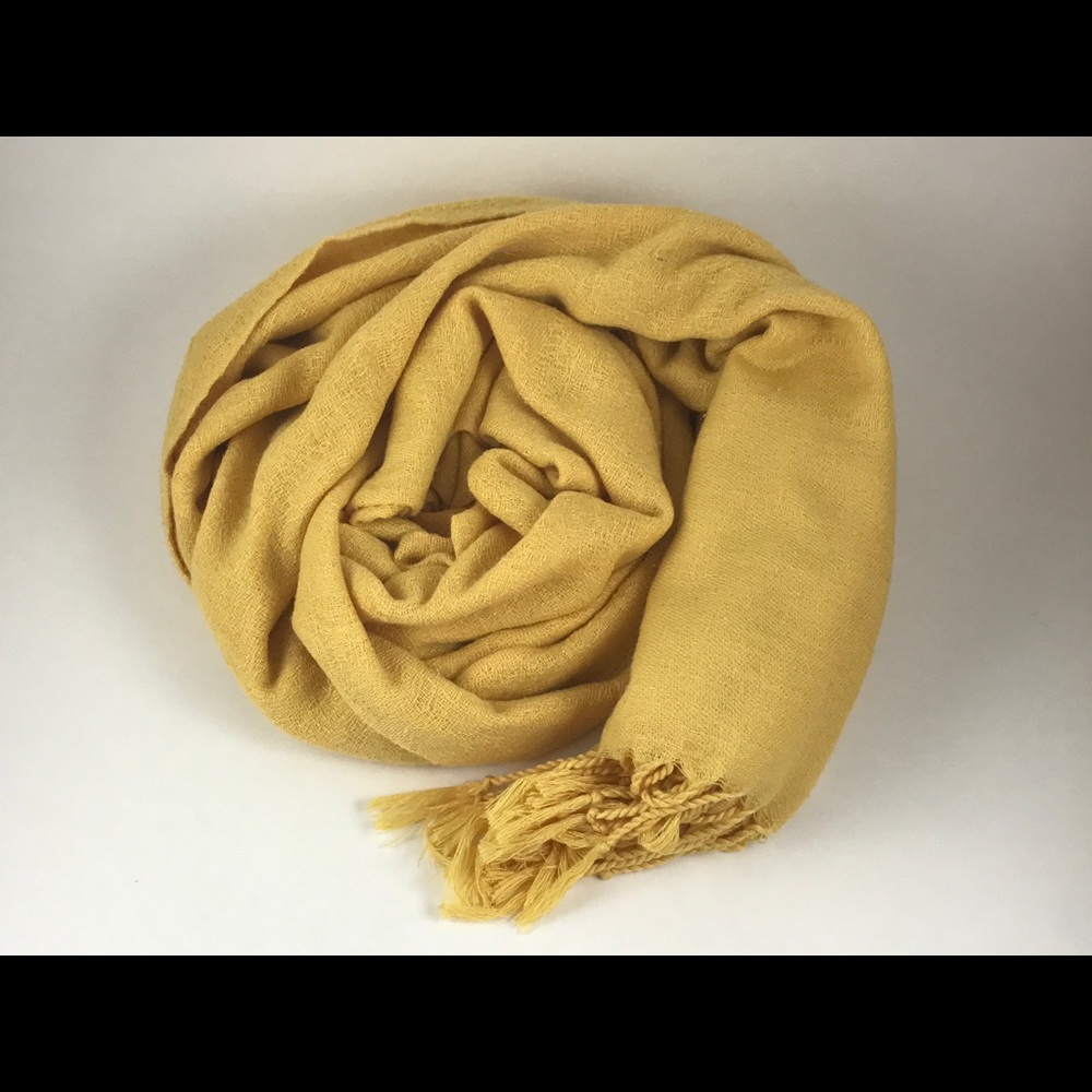 Gold Scarf, with fringe