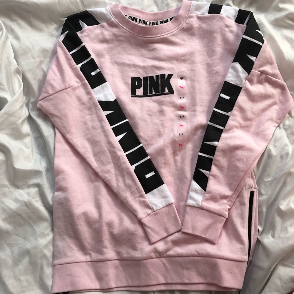 NWT PINK Logo Crewneck