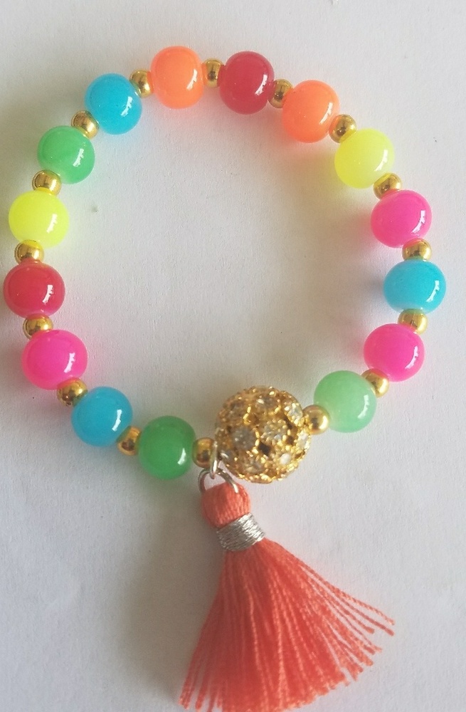 Homemade Bead bracelet with Tassel