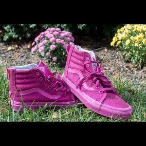 Chunky Pink Glittered Vans