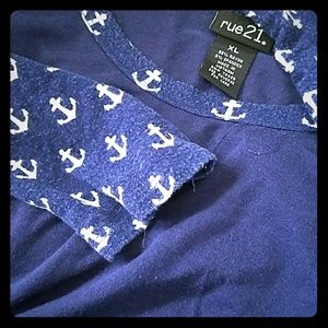 Navy Blue w/ anchors on sleeves