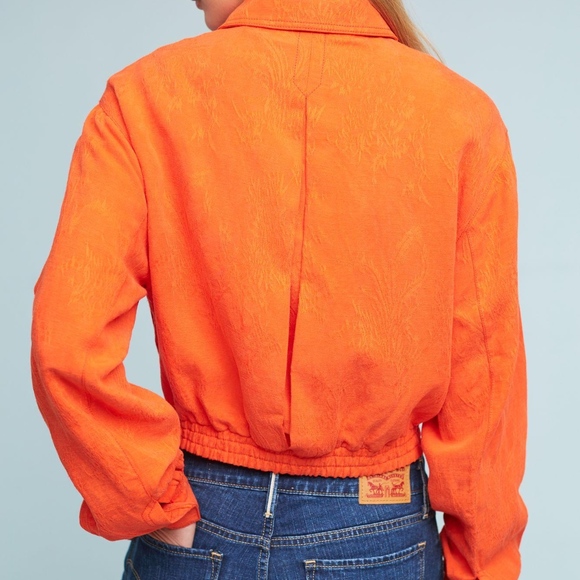 🎉HP🎉Cartonnier Anthropologie Orange Jacket Sz L - Picture 3 of 8