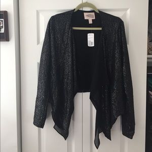 NWT black sequin shrug jacket