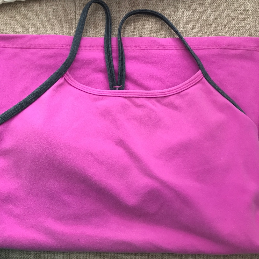 Pink/Grey Lululemon Power Y Tank!