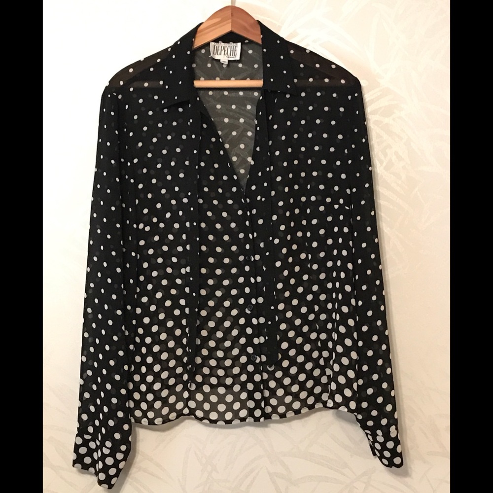Despeche Mode Sheer Blouse Size 16