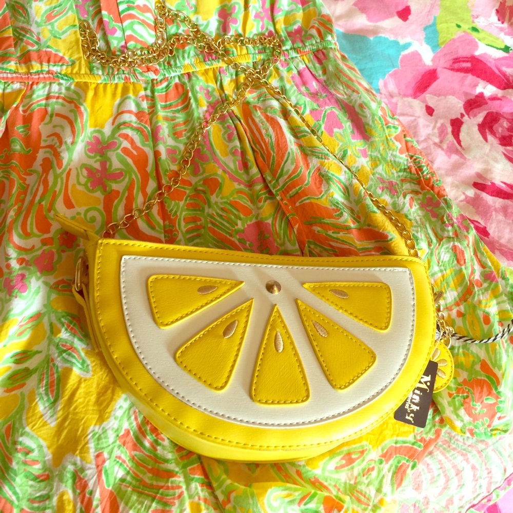 Lemon crossbody purse NWOT