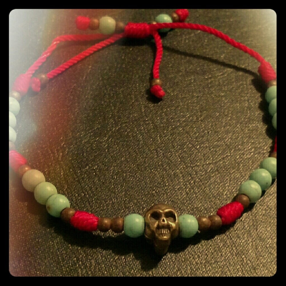 Handmade Unisex Mexican Skull Adjustable Bracelet