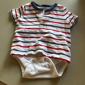 Baby Gap Red White and Blue striped tshirt onesie