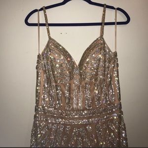 Sequined Floor-length Dress 2017