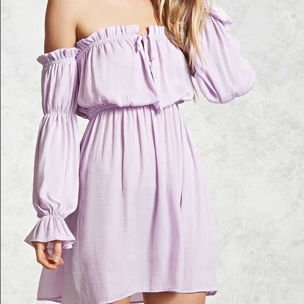 Forever 21 off the shoulder purple dress