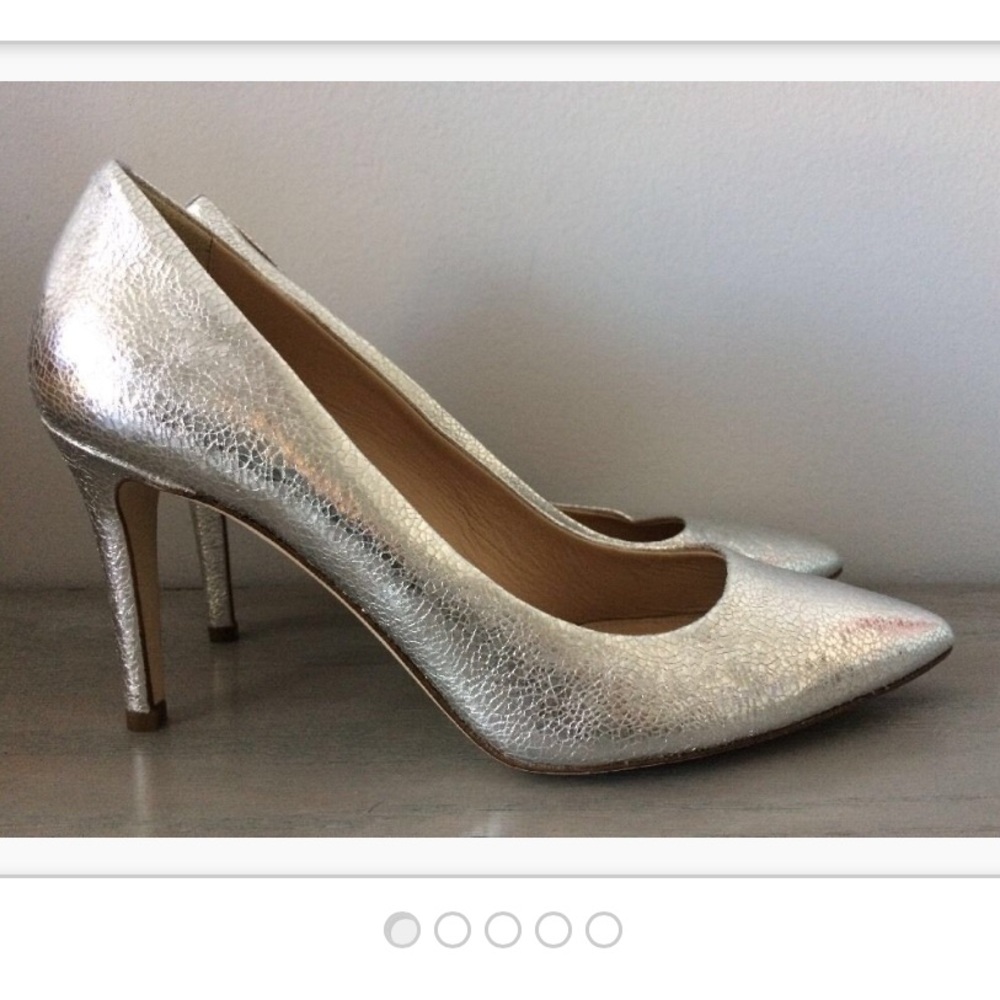 J Crew Silver Metallic Pumps Everly Size 9