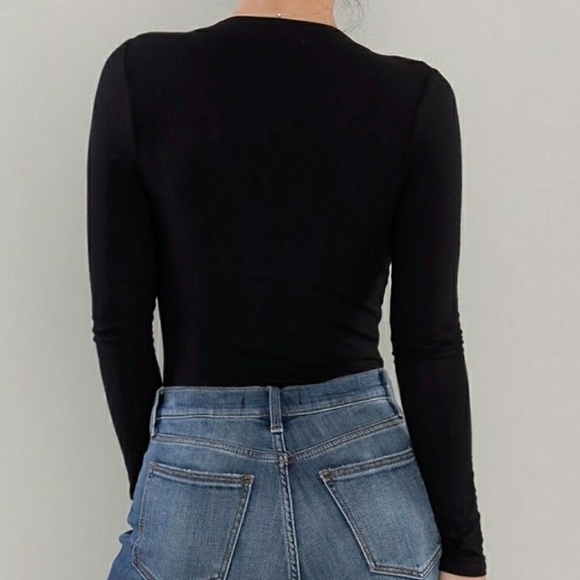 Last M• ⬇️Ribbed Snap-Button Bodysuit - Picture 2 of 3