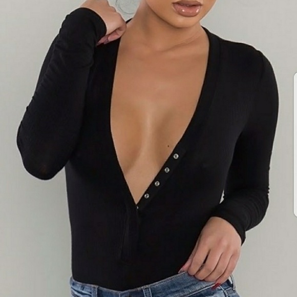 Last M• ⬇️Ribbed Snap-Button Bodysuit - Picture 3 of 3