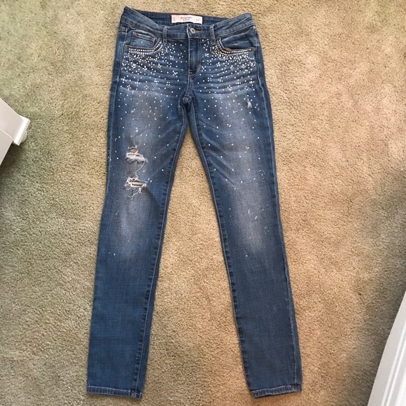Bling, Distressed Abercrombie and Fitch jeans - Picture 2 of 3