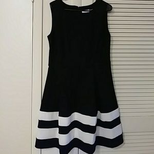 Calvin Klein black and white dress size 14