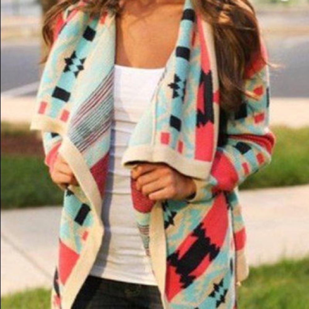 Gorgeous multicolored Aztec sweater