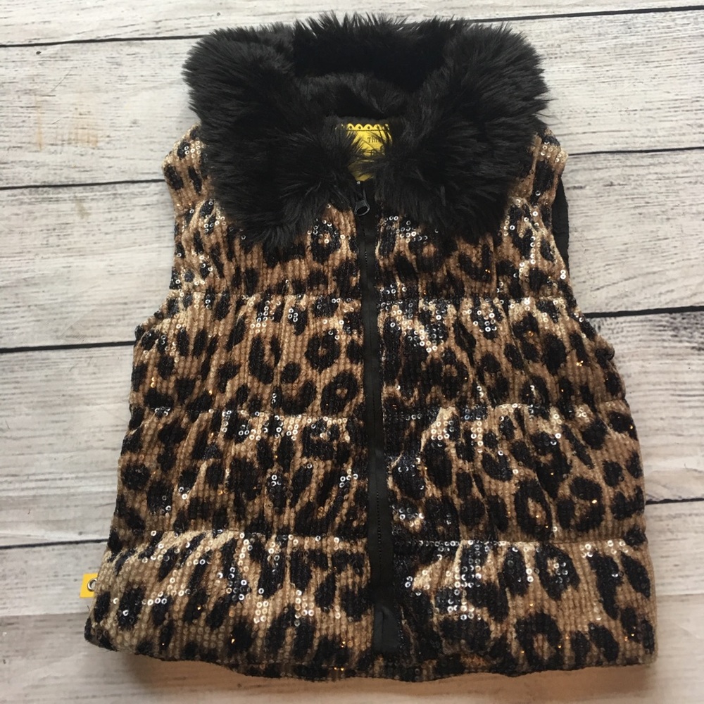 Peace of Cake Sequin Leopard Vest