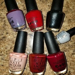 6 Never Used OPI nail polishes & 1 used mini