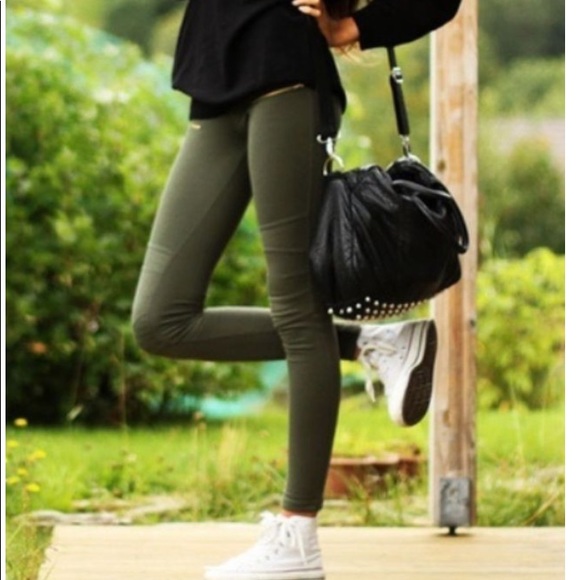 dalia Denim - Khaki Green Jegging/Pant