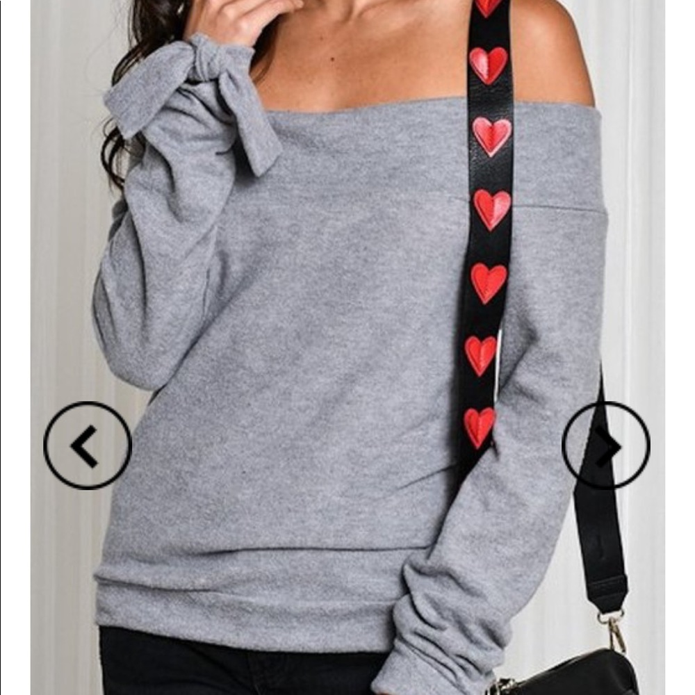 LIMITED QUANTITY Off the Shoulder, Tie Sleeve Top