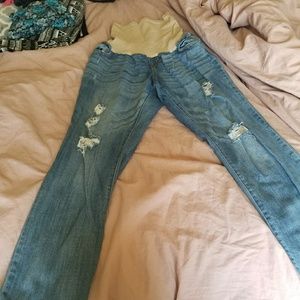 Indigo Blue Secret Fit Belly Boyfriend Maternity J