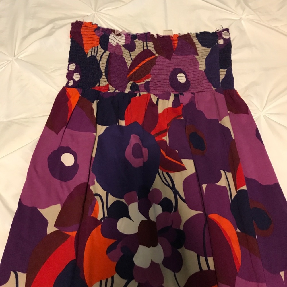 Purple orange strapless tube maxi dress Clemson