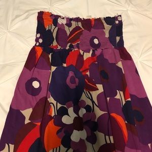 Purple orange strapless tube maxi dress Clemson