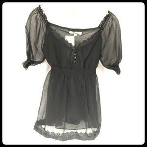 New! Cute Black Blouse by Katia
