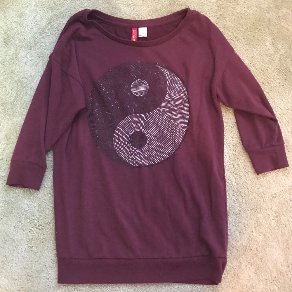 Maroon Yin-Yang Tunic by H&M