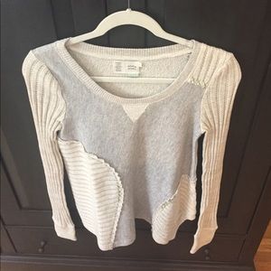 Anthropologie multi fabric sweater