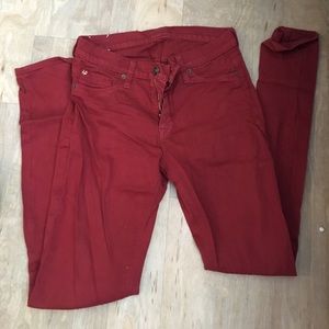 Brick red Hudson skinny jeans sz. 26