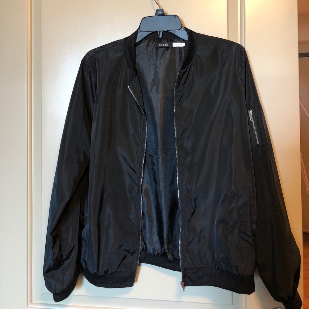 Thin Black Bomber Jacket